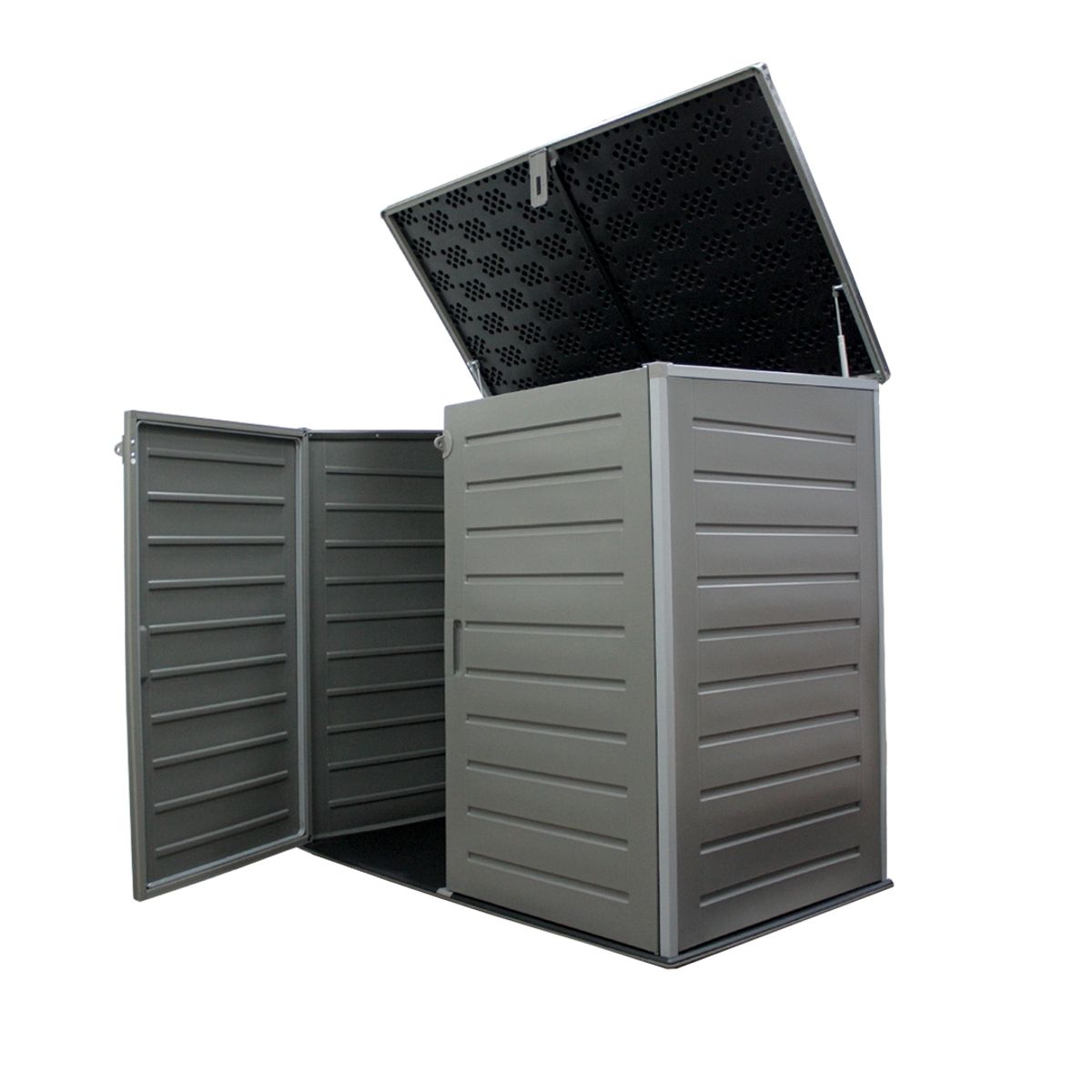 QRUBBER - Bodega Jardín Tipo Baúl Negro 1170 litros QRubber