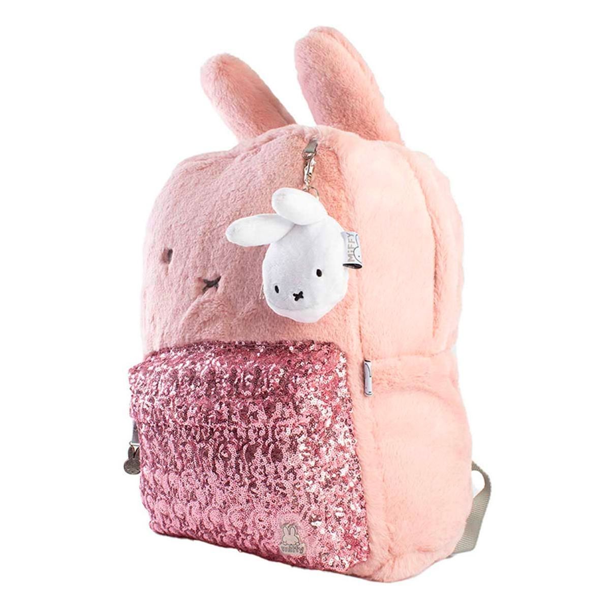 MIFFY - MOCHILA ORIGINAL NIÑA PELUDITA ROSA MIFFY