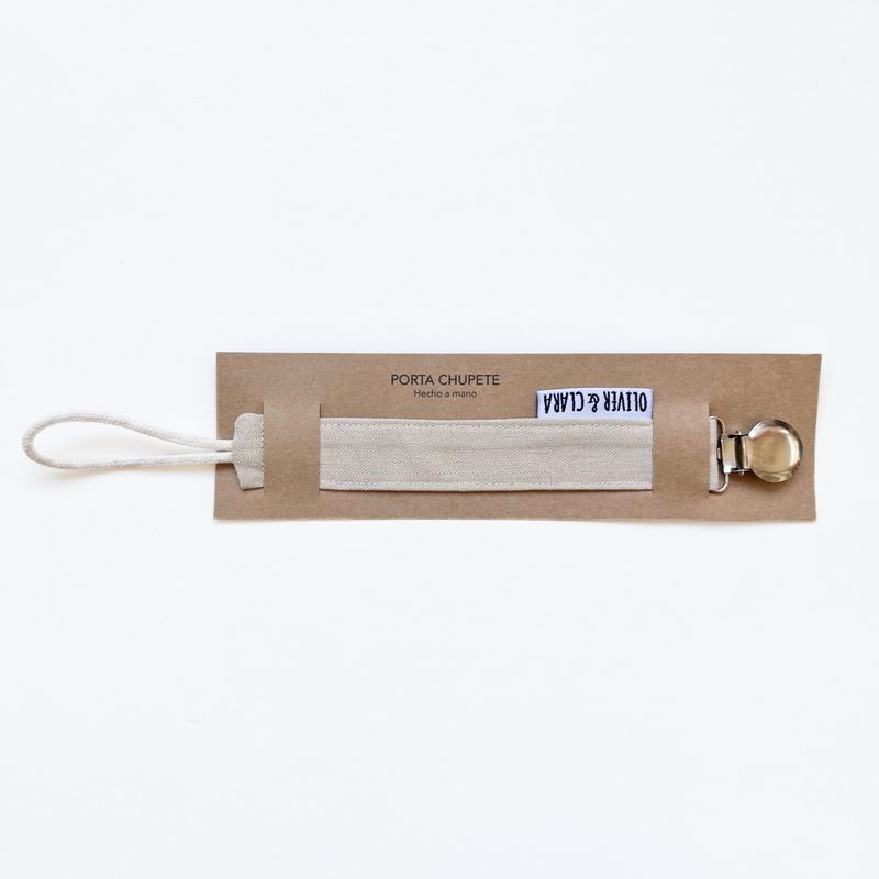 OLIVER & CLARA - Portachupete lino beige