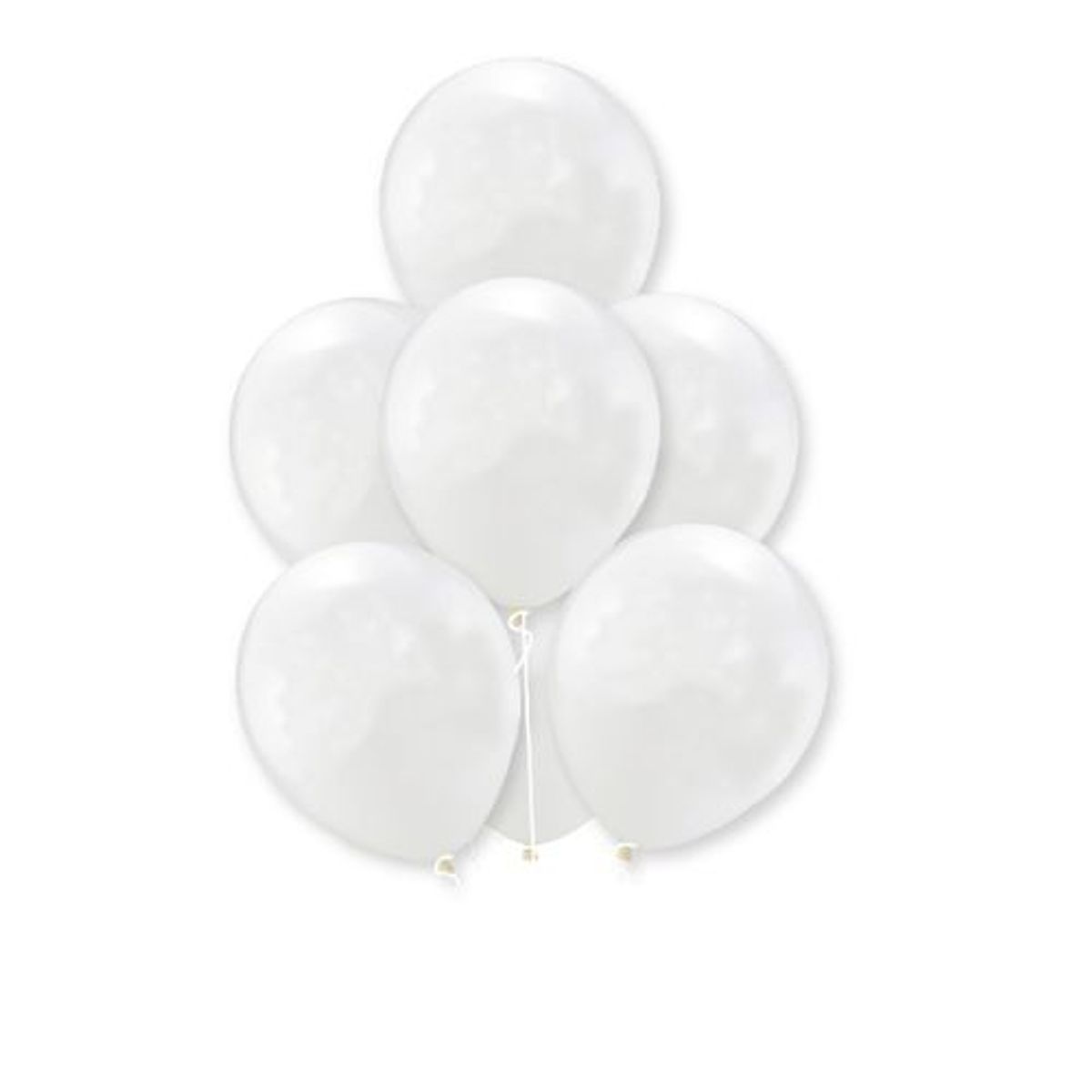 GENERICO - Globos Latex 50 Unidades Color Blanco 30 Cm