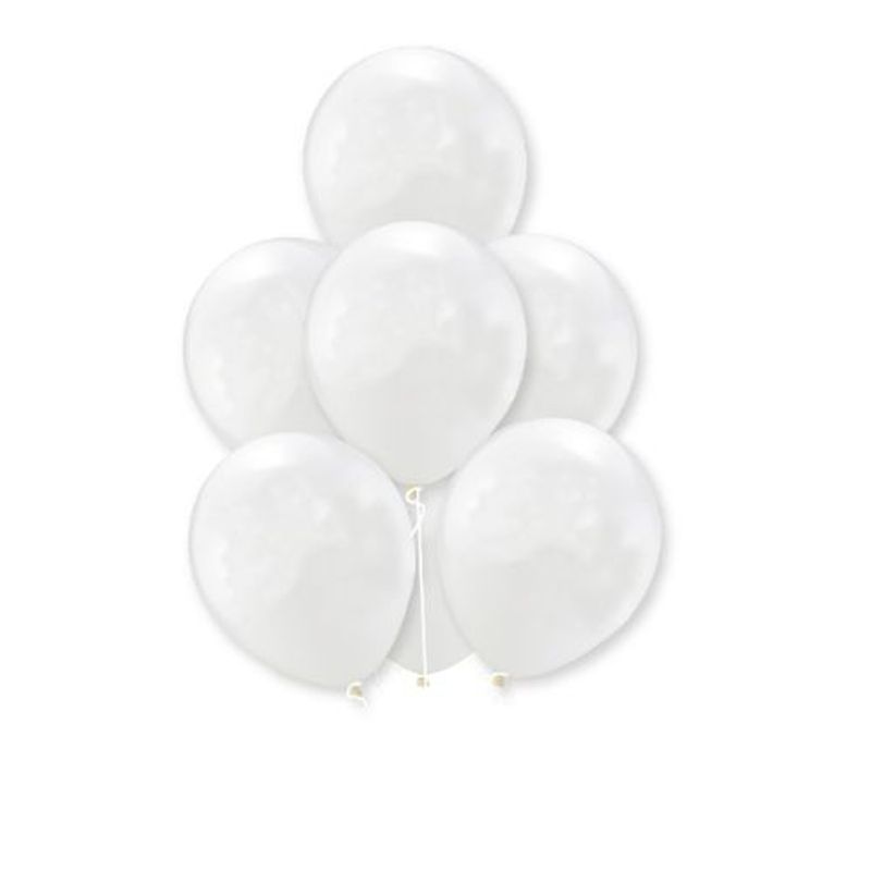 GENERICO - Globos Latex 50 Unidades Color Blanco 30 Cm
