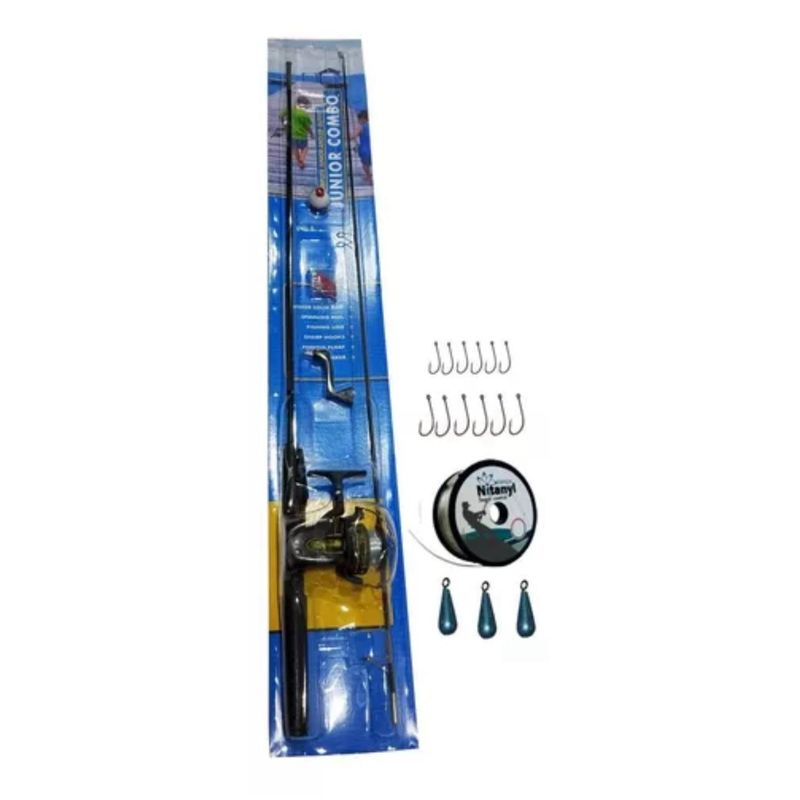 GENERICO - Kit Pesca Infantil Completo Caña con accesorios
