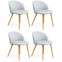 GENERICO - Pack de 4 Sillas Nordem Lino GRIS