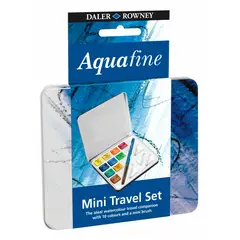 GENERICO - Set Daler Rowney Aquafine Mini Travel - 10 Colores y pincel