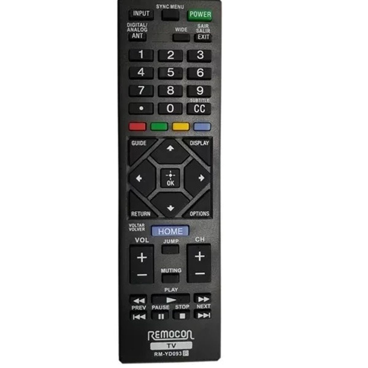 GENERICO - Control Remoto Compatible Con Sony Yd093