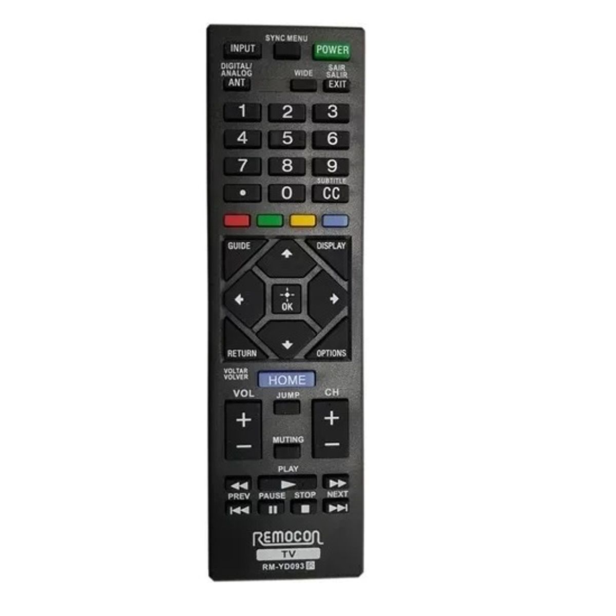GENERICO - Control Remoto Compatible Con Sony Yd093