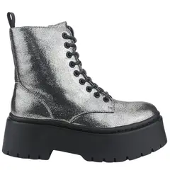 CHALADA - Botin Mujer Plateado Casual Rust-22