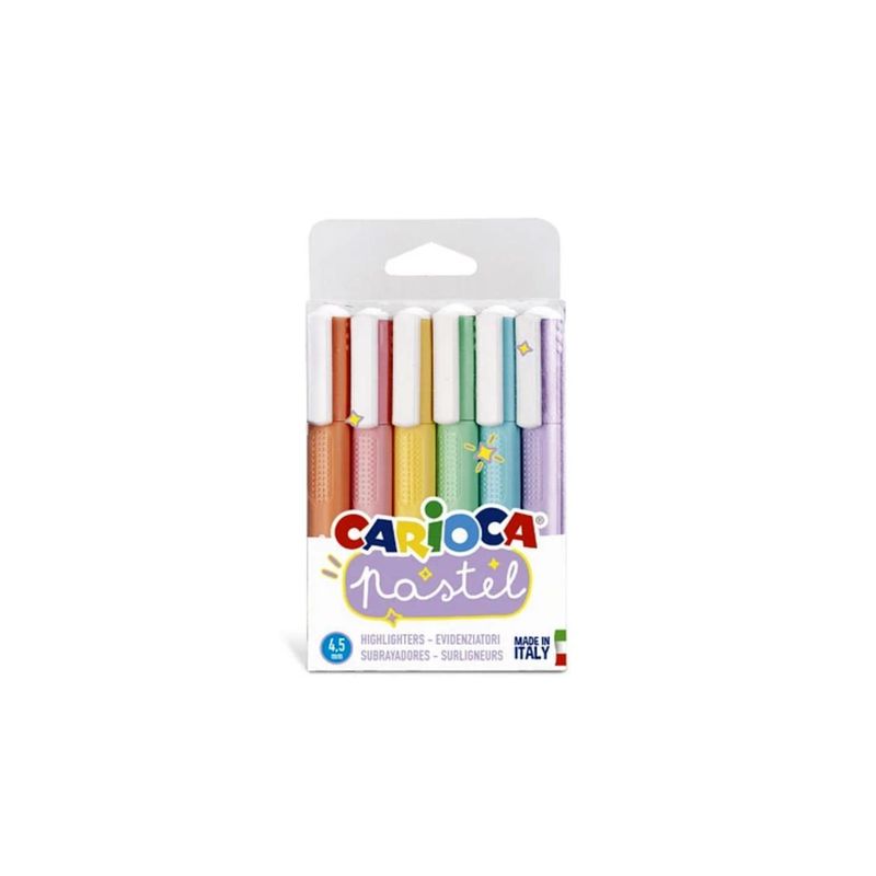 CARIOCA - Destacadores Pastel 6 Colores Carioca - SC