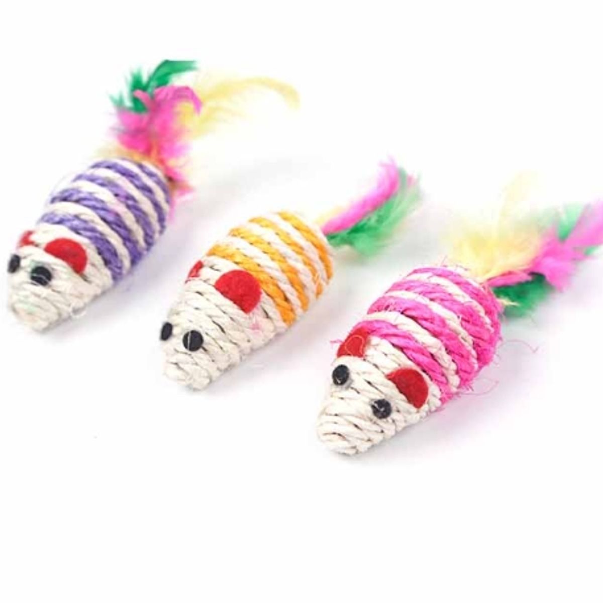 GENERICO - Juguete Mini Ratones Para Gatos Mascotas x1