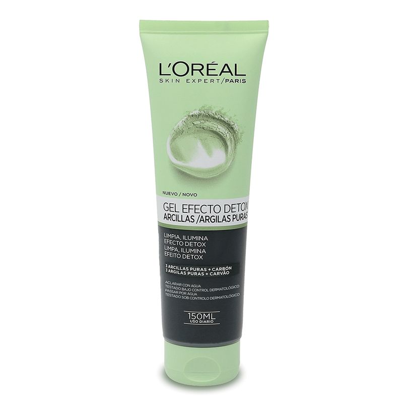 LOREAL PARIS - Gel Limpiador Efecto Detox Arcillas Puras 150 ml