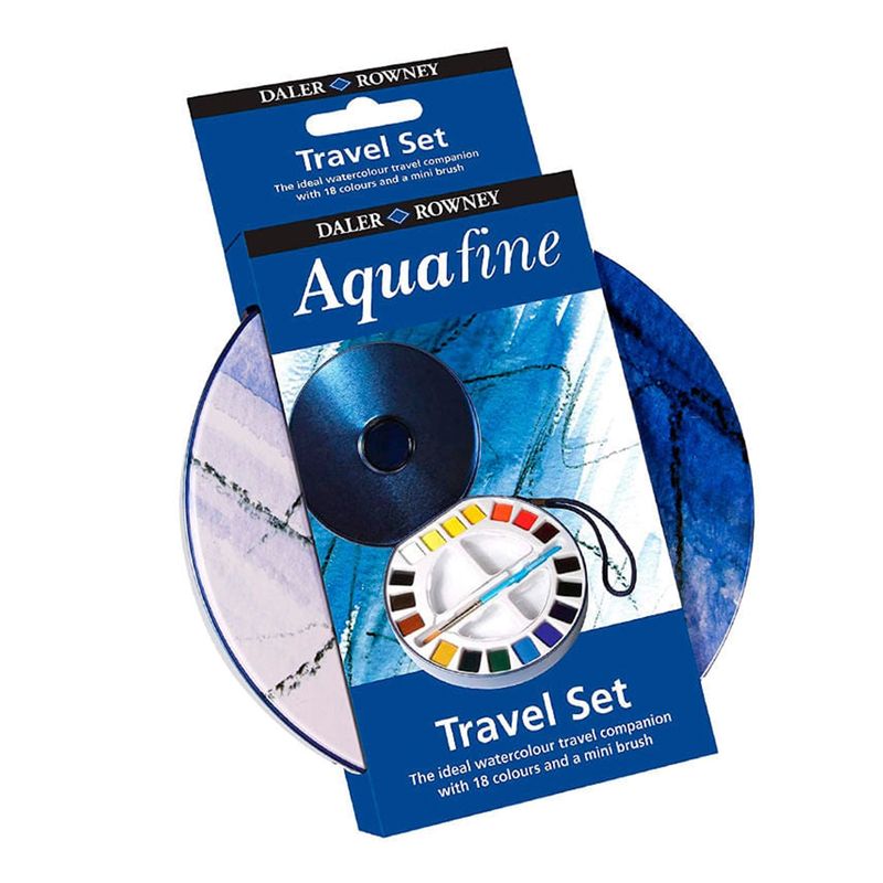 GENERICO - Set Daler Rowney Aquafine Travel - 18 Colores con Pincel