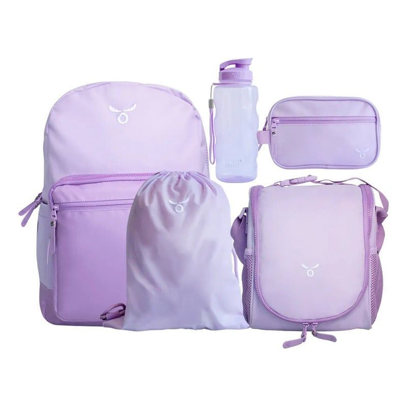 MOOSE - Pack Escolar Mochila+lonchera+estuche+bolso+botella Moose Li