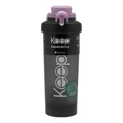 KEEP - Botella De Agua Deportiva Shaker Mezclador 700ml color lila