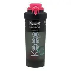 KEEP - Botella De Agua Deportiva Shaker Mezclador 700ml color rosado