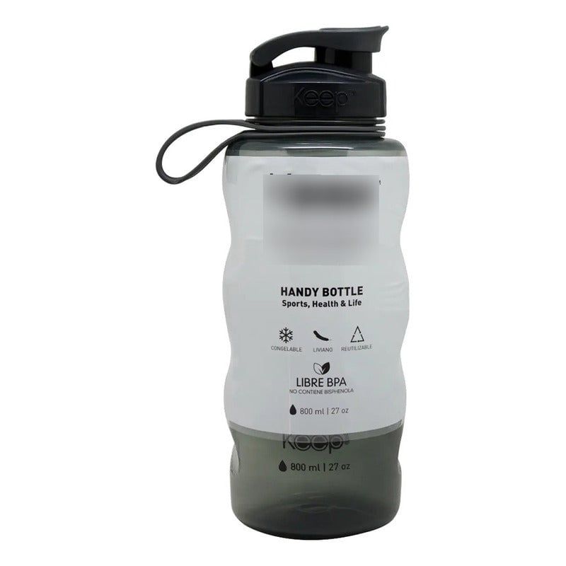 KEEP - Botella De Agua Deportiva Colores 800ml Keep color Negro