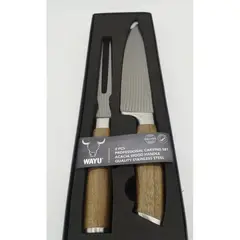 WAYU - Cuchillo + Tenedor Acero Inoxidable