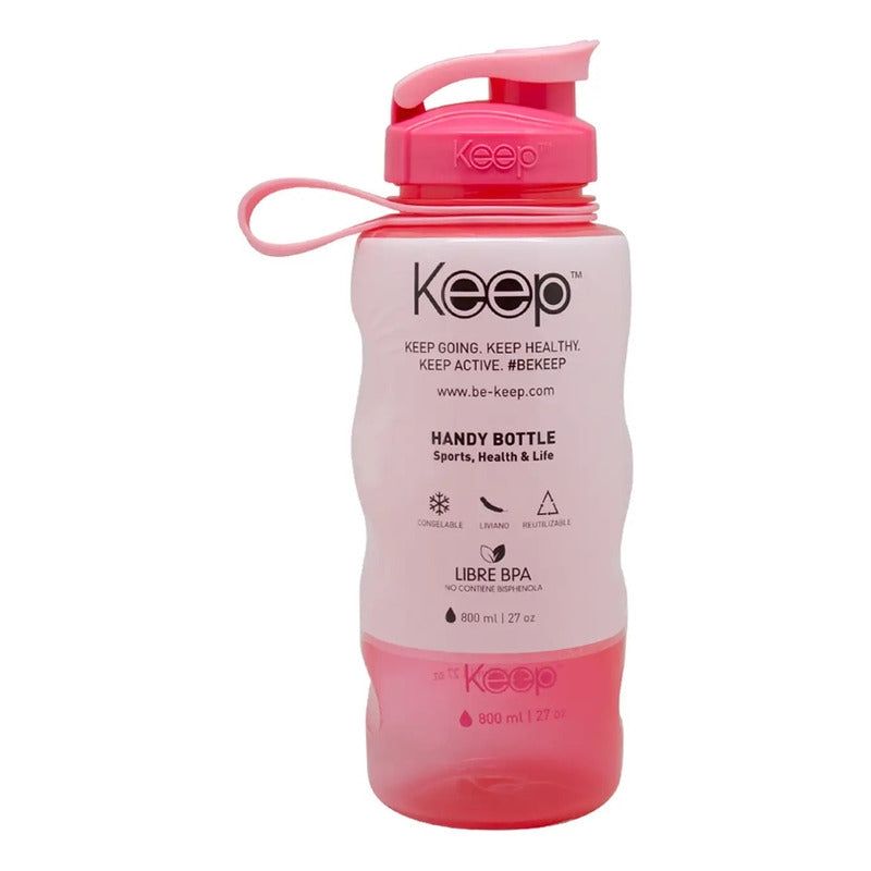 KEEP - Botella De Agua Deportiva Colores 800ml Keep Color Rosado