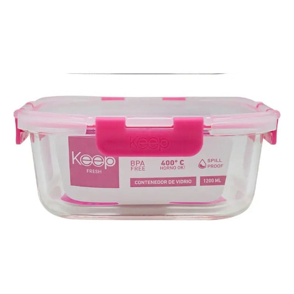 KEEP - Contenedor Hermético 2200 Ml Keep Color Rosado