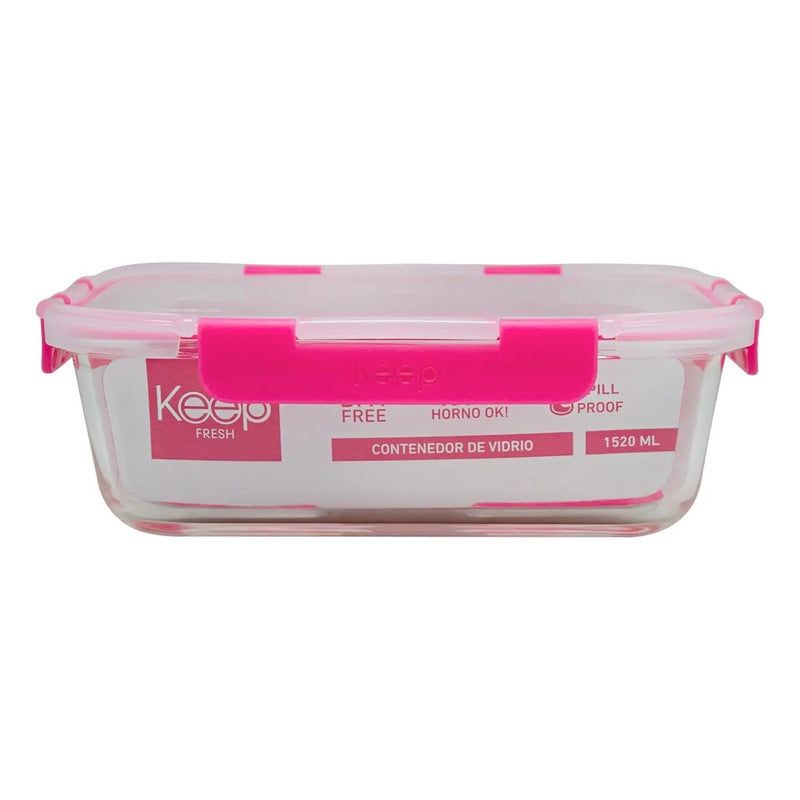 KEEP - Contenedor Hermético 1520 Ml Keep Color Rosado