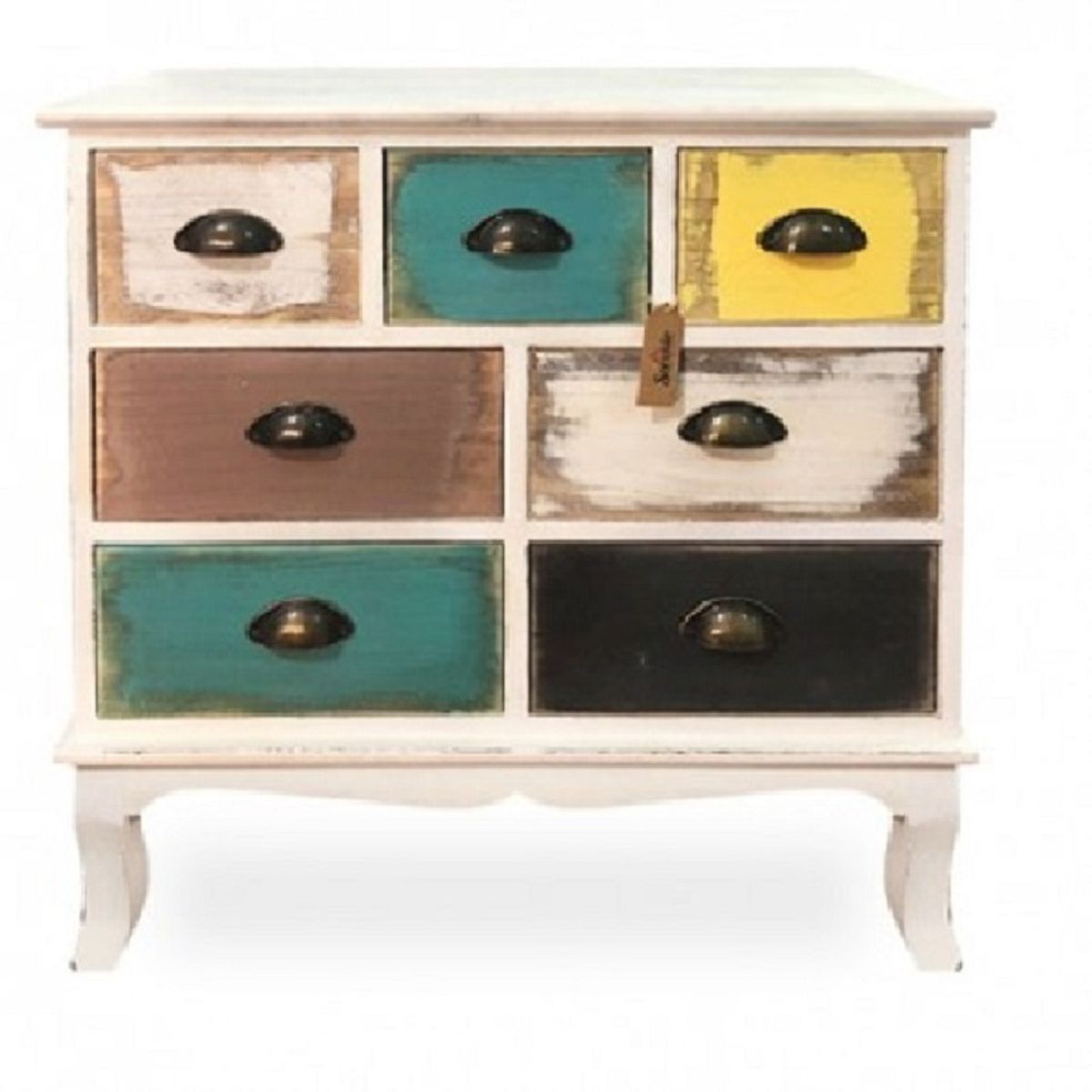 INTERACTIVE STORE - Cómoda patinada con cajones en colores