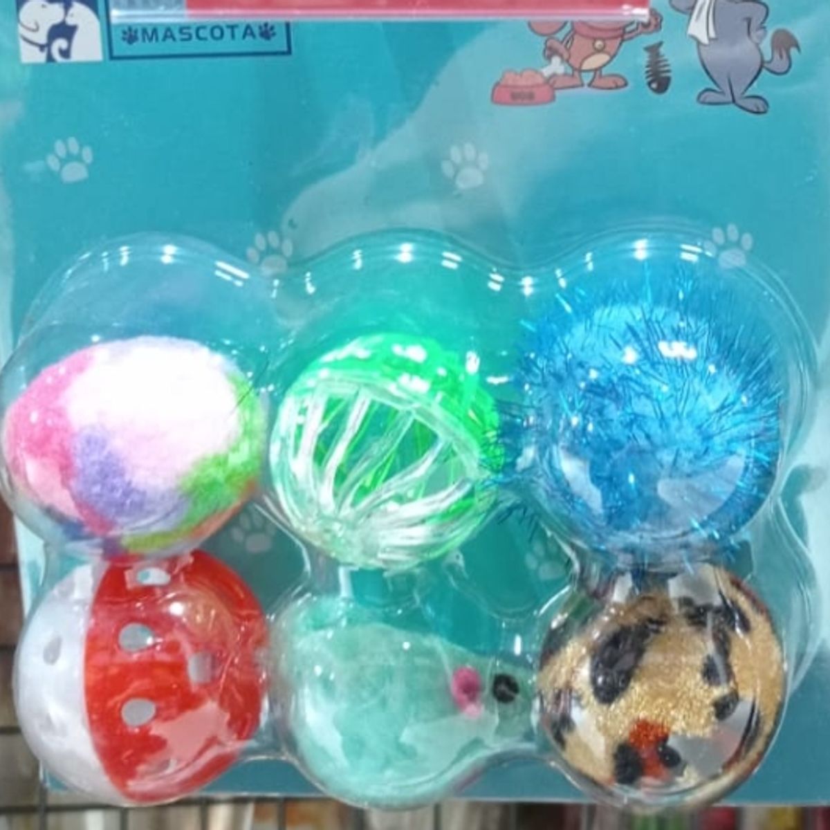 GENERICO - Juguete Pelota Para Gato Mini 6 Unidades
