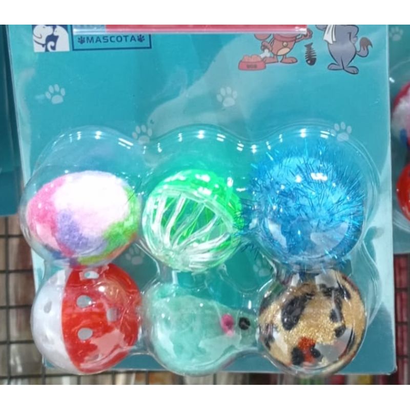 GENERICO - Juguete Pelota Para Gato Mini 6 Unidades