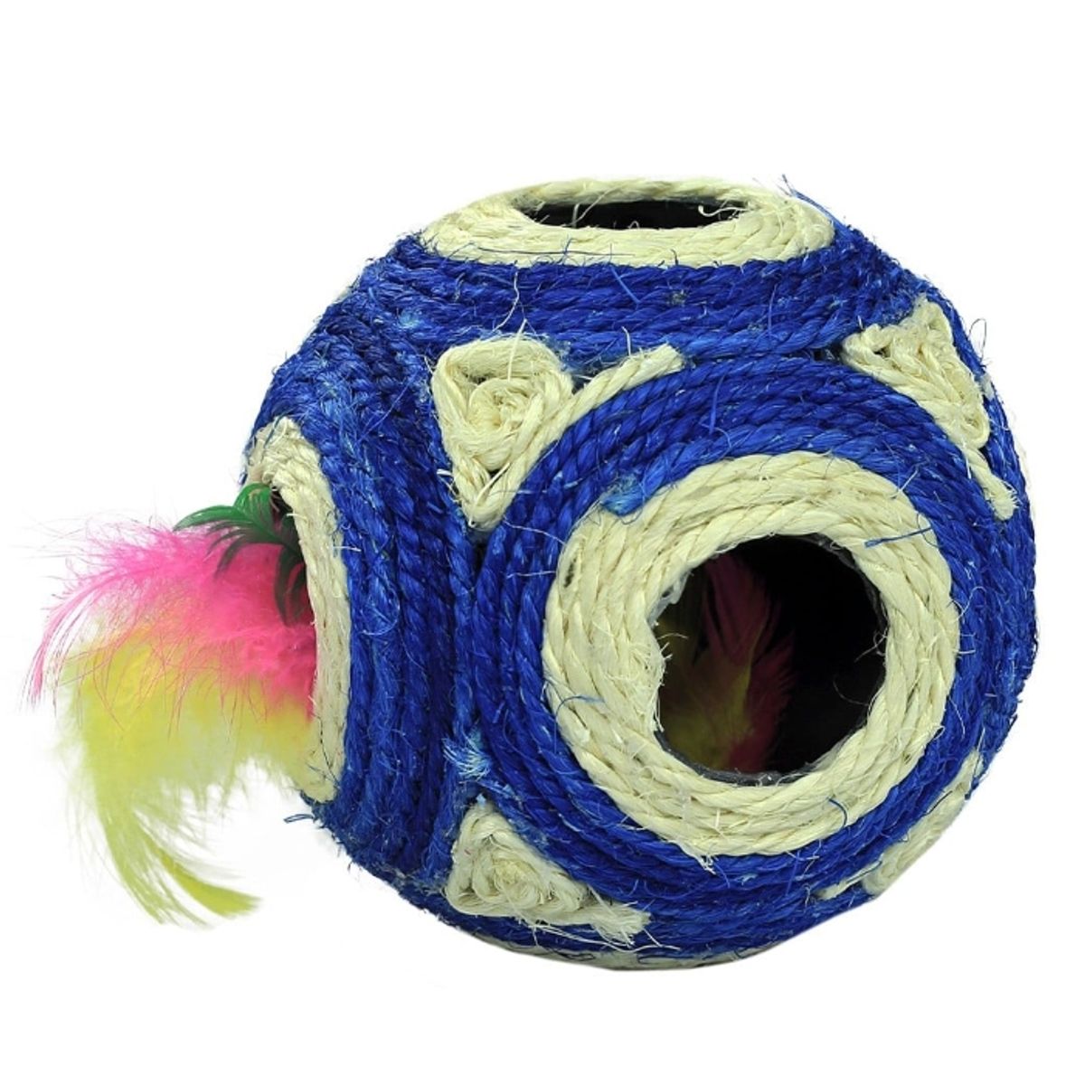 GENERICO - Pelota De Sisal Con Sonajero Para Gatos Azul