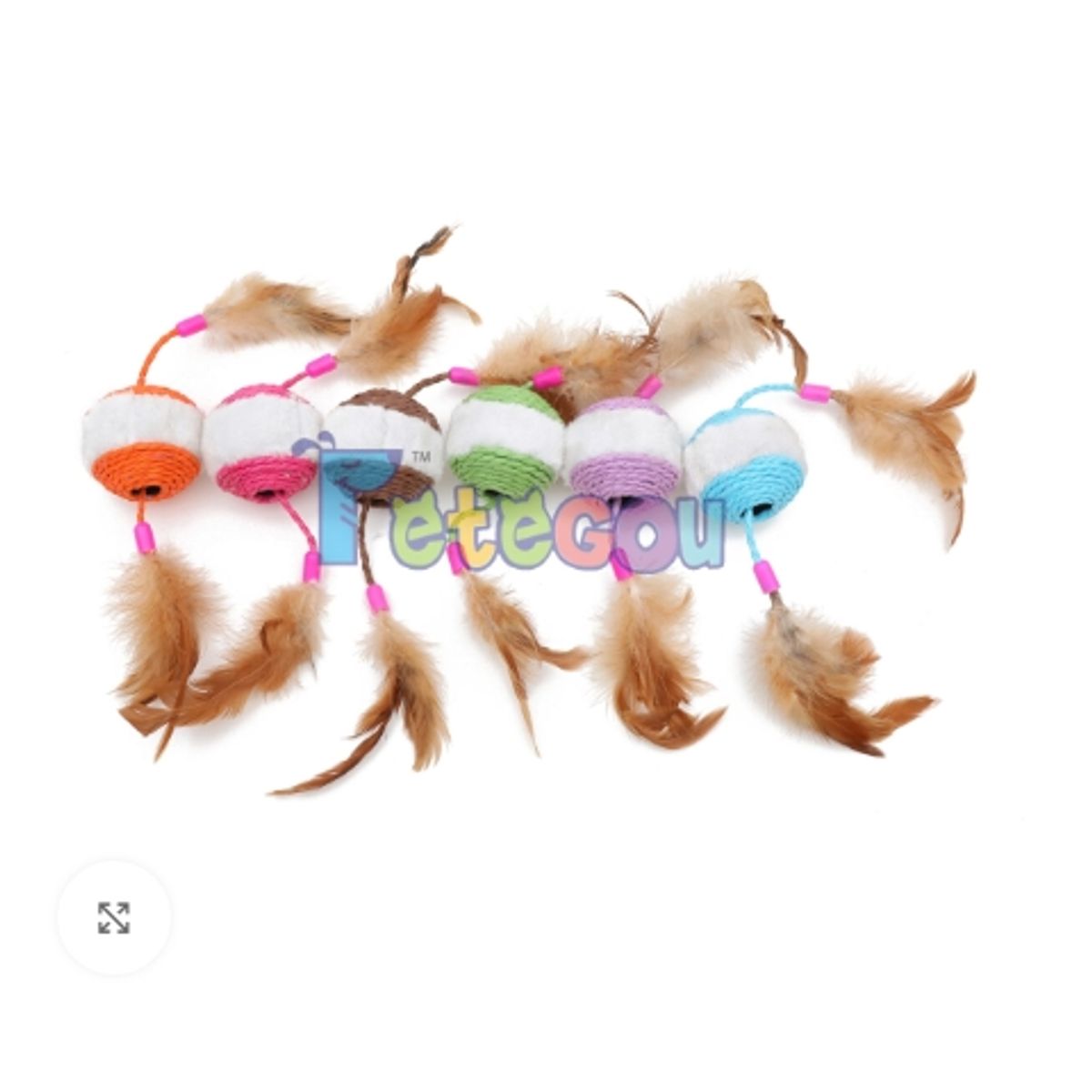 GENERICO - Pelota De Juguete Con Pluma Para Gatos