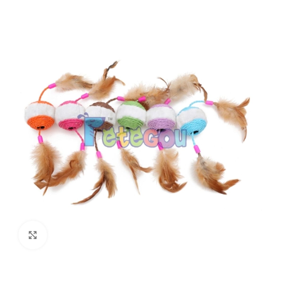 GENERICO - Pelota De Juguete Con Pluma Para Gatos