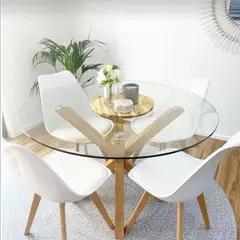 GENERICO - Comedor circular 120cm mas 4 sillas tulip