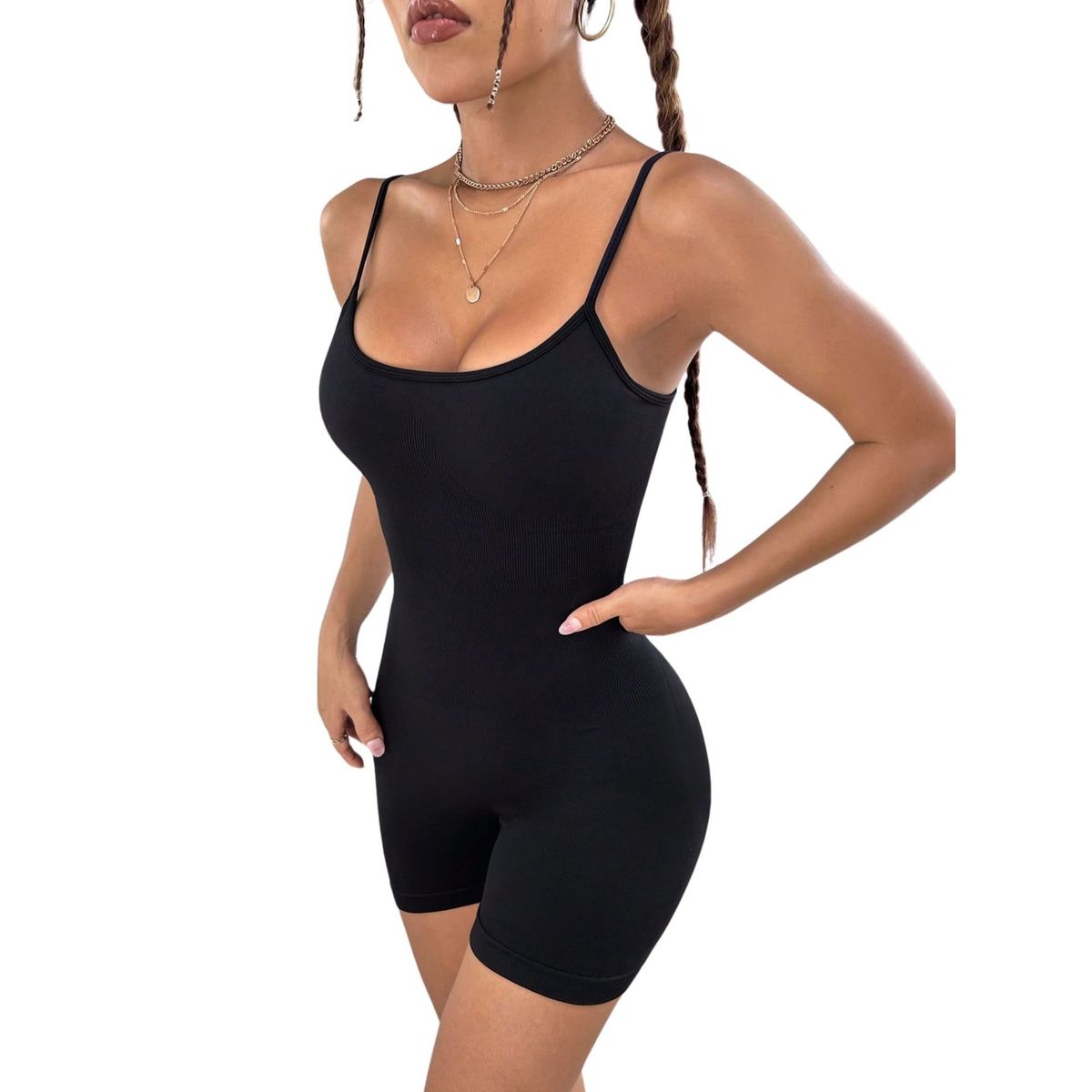 SUKHA - Enterito Push Up Sin Mangas Corto Negro Sukha