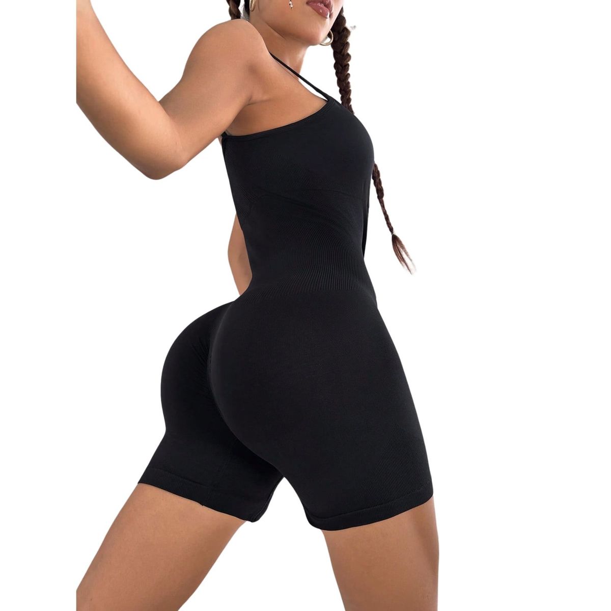 SUKHA - Enterito Push Up Sin Mangas Corto Negro Sukha