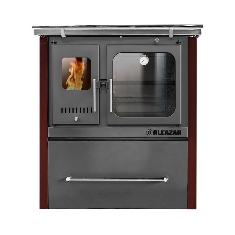 ALCAZAR Cocina a Leña Europea M70 Burdeo