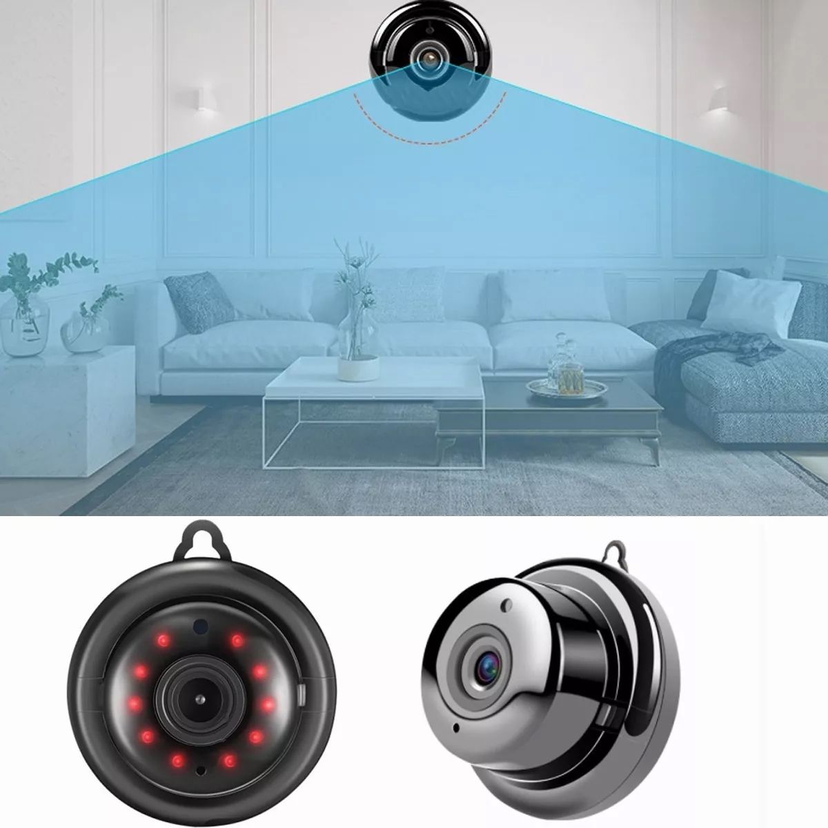 EDWINAYY - Cámara Visión Nocturna 1080p Wifi Inalámbrica Hd Seguridad