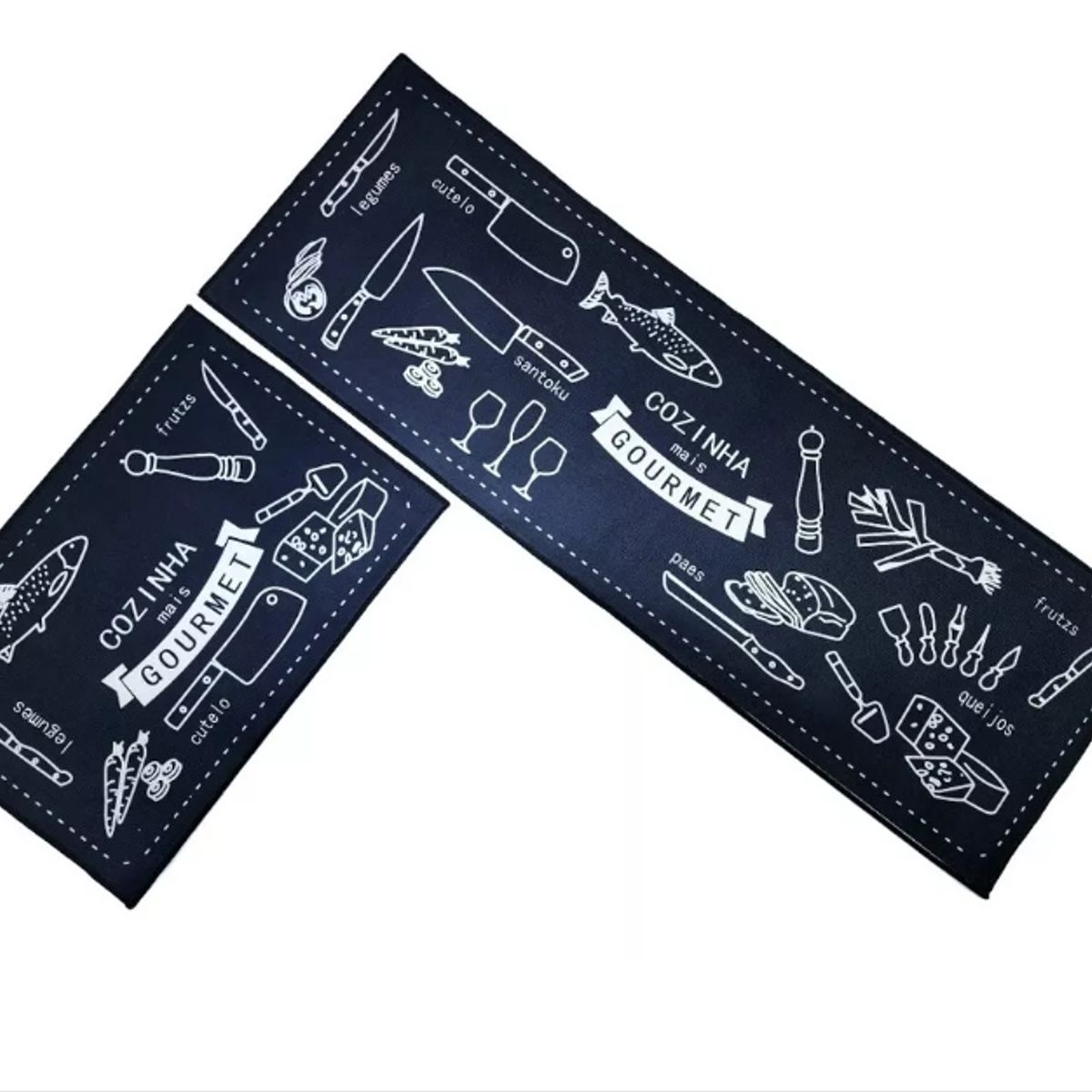 GENERICO - Alfombra Para Cocina Piso Baño Antideslizante Set 2 En 1.