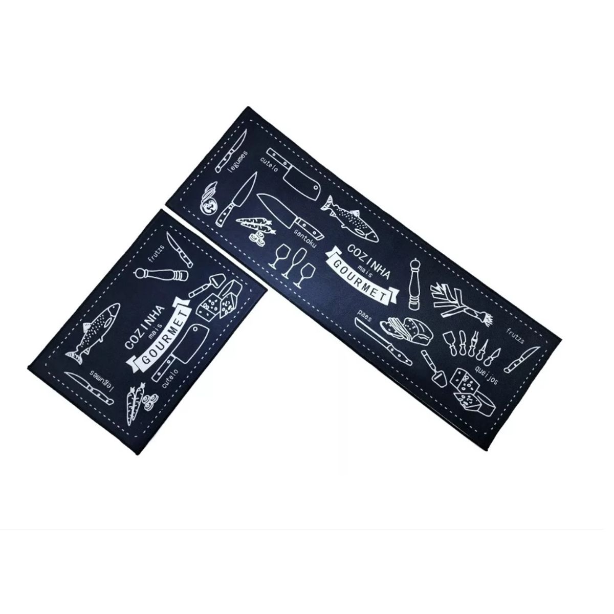 GENERICO - Alfombra Para Cocina Piso Baño Antideslizante Set 2 En 1.