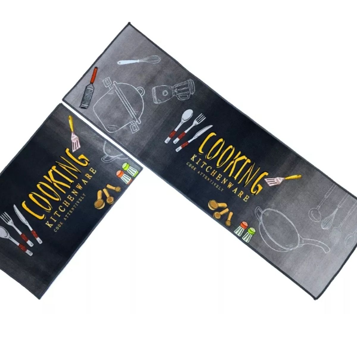 GENERICO - Alfombra Para Cocina Piso Baño Antideslizante Set 2 En 1.