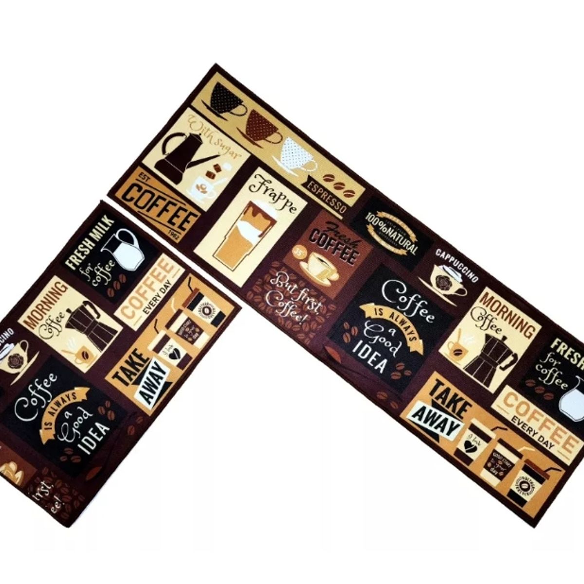 GENERICO - Alfombra Para Cocina Piso Baño Antideslizante Set 2 En 1.