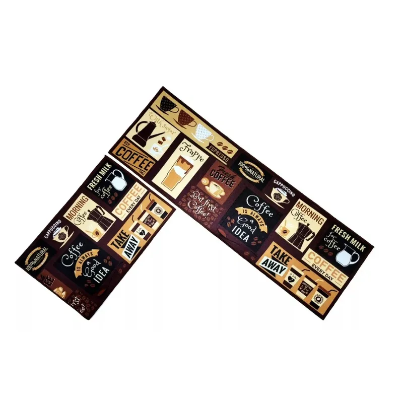 GENERICO - Alfombra Para Cocina Piso Baño Antideslizante Set 2 En 1.