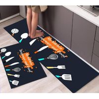 Alfombra Para Cocina Piso Baño Antideslizante Set 2 En 1.