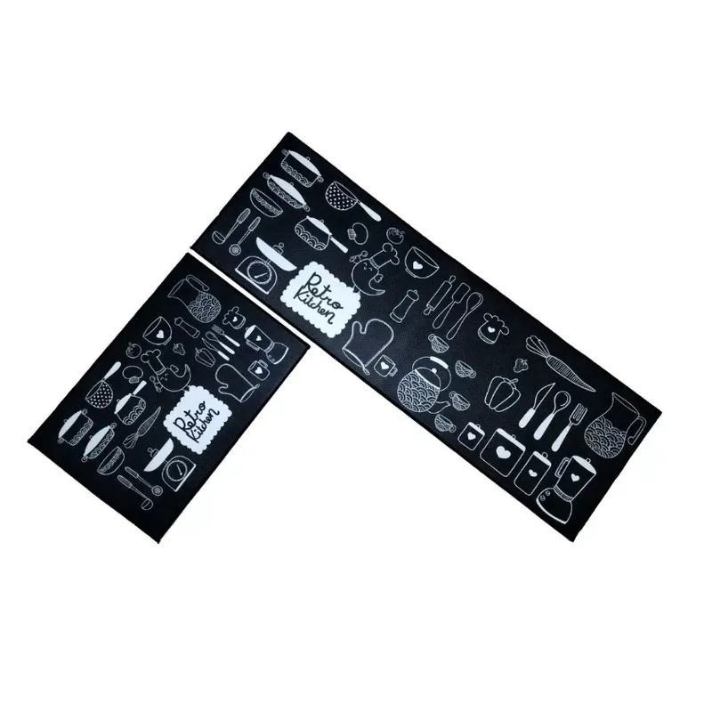 GENERICO - Alfombra Para Cocina Piso Baño Antideslizante Set 2 En 1.