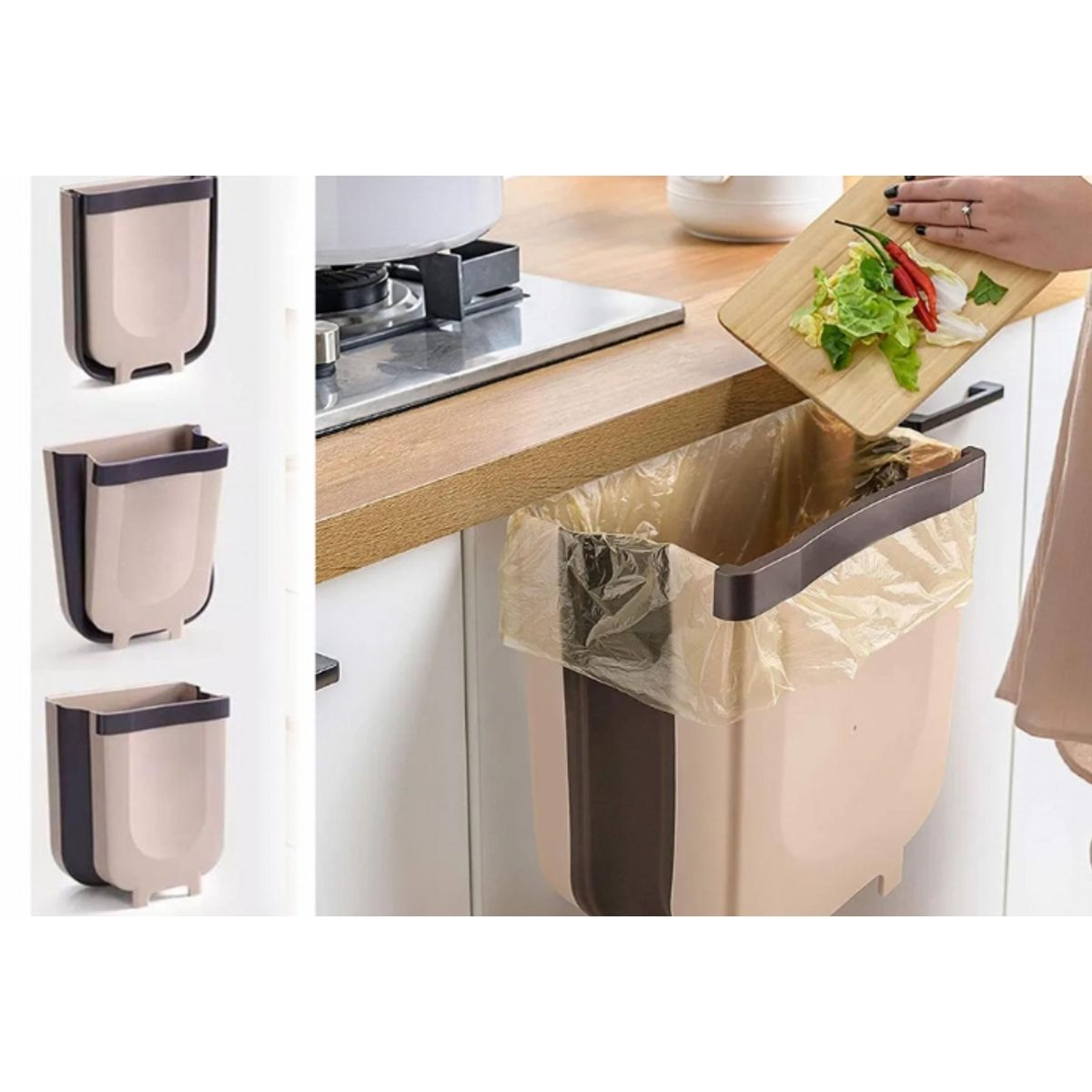 GENERICO - Basurero Plegable Para Cocina Azul