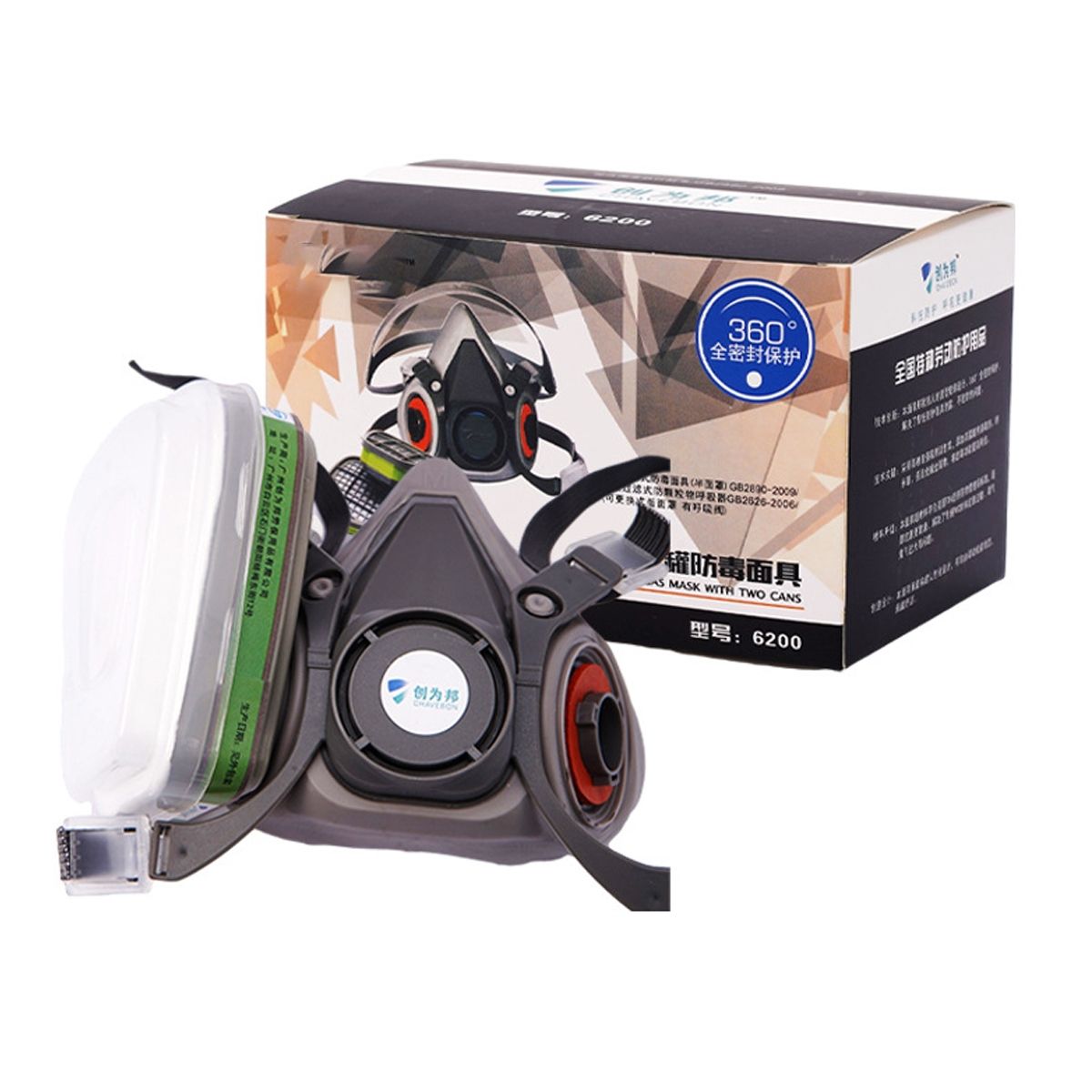 EDWINAYY - Mascarilla Antigas 6200+filtros 6001p100ácidosvorgánic
