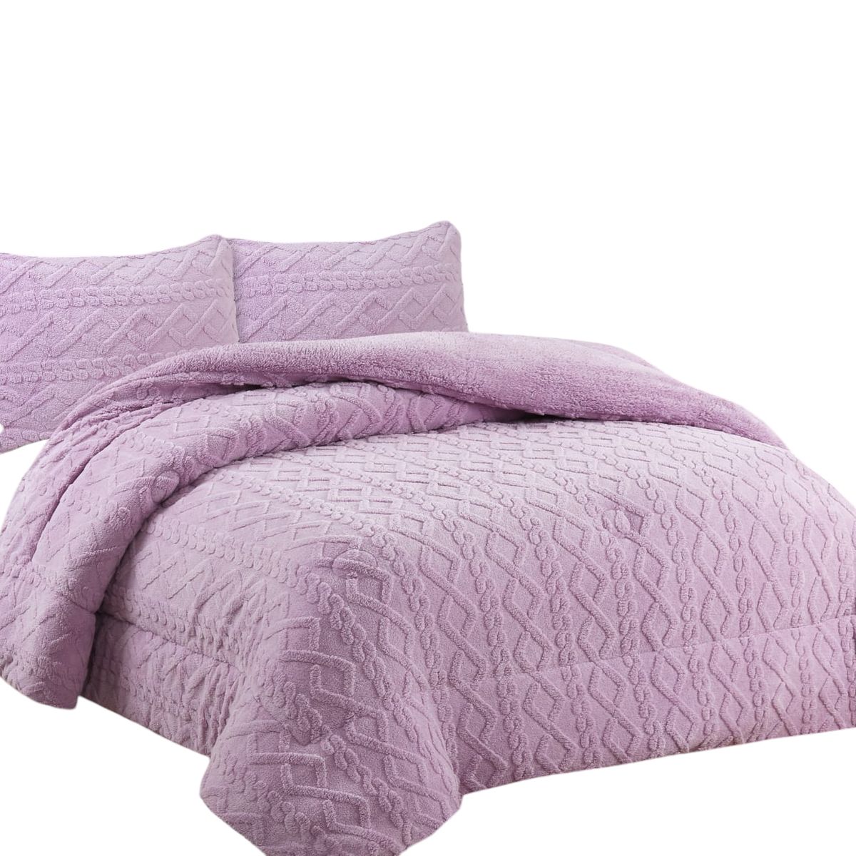 ANGELES DEL HOGAR - COBERTOR INVIERNO TEXTURIZADO CON CHIPORRO 2 PLAZAS