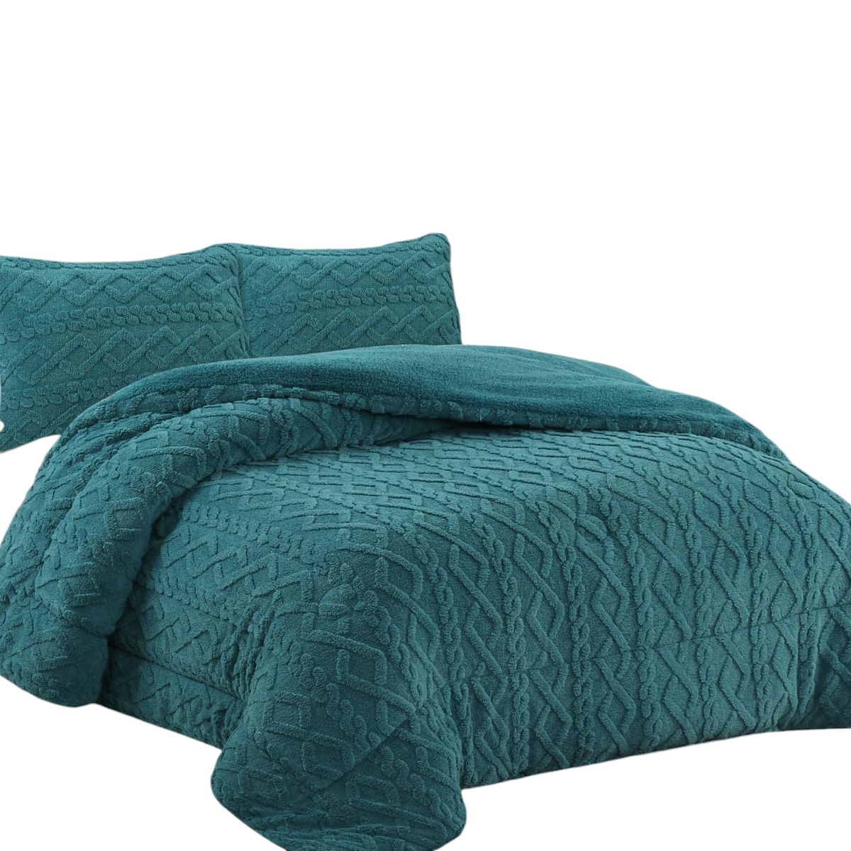 ANGELES DEL HOGAR - COBERTOR INVIERNO TEXTURIZADO CON CHIPORRO 2 PLAZAS