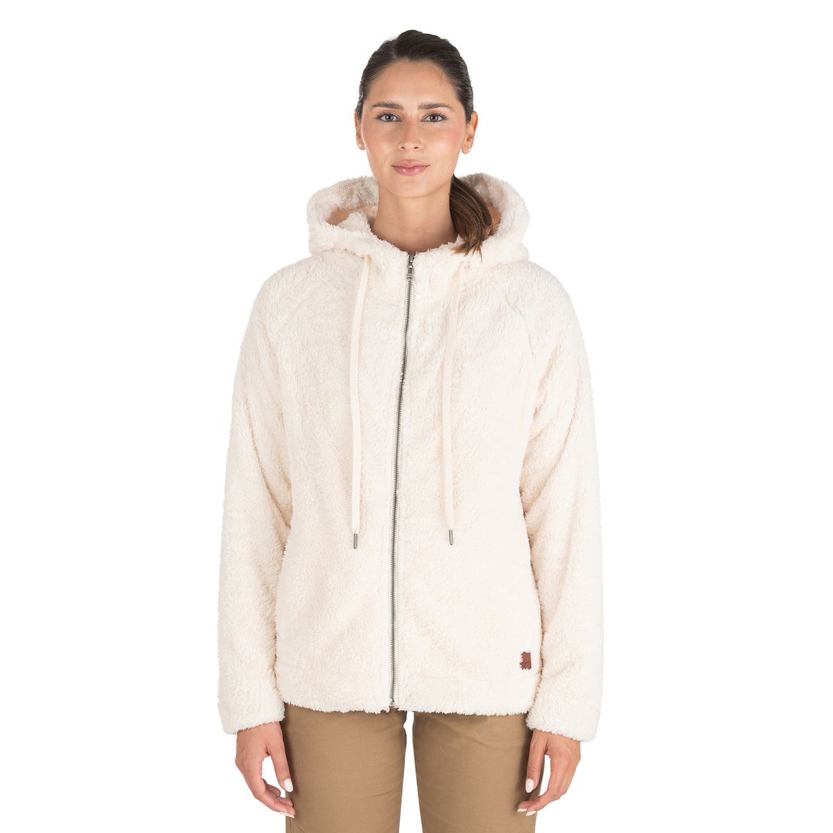 PANAMA JACK - Polerón Fleece Crudo Mujer Panama Jack