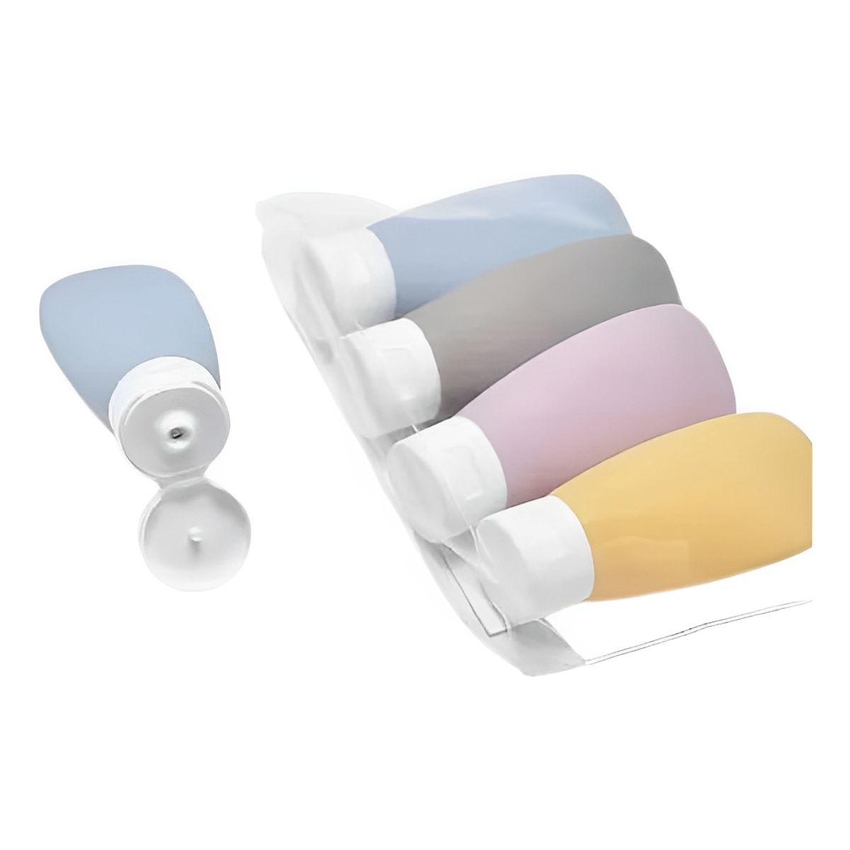 GENERICO - 4 Botellas de Silicona viajes Viajes Shampoo Acondicionador Cremas