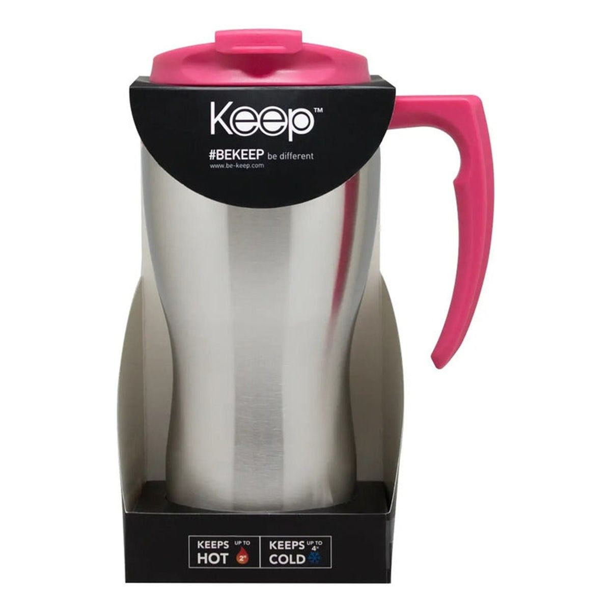 KEEP - Mug O Vaso Con Mango Keep 470ml Café Té Desayuno Termo Color Rosado