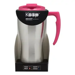 KEEP - Mug O Vaso Con Mango 470ml Café Té Desayuno Termo Color Rosado