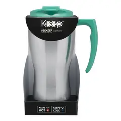KEEP - Mug O Vaso Con Mango 470ml Café Té Desayuno Termo Color Celeste